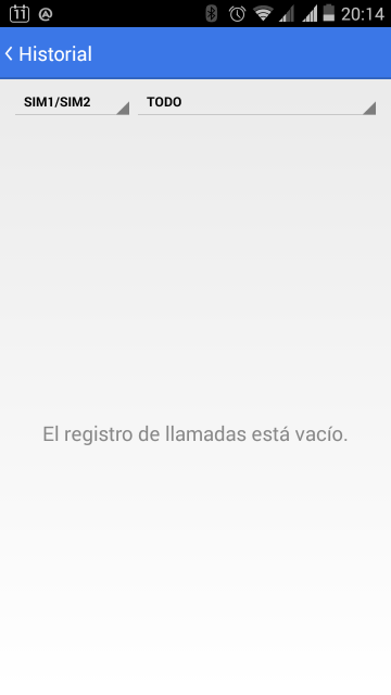 Histórico de llamadas