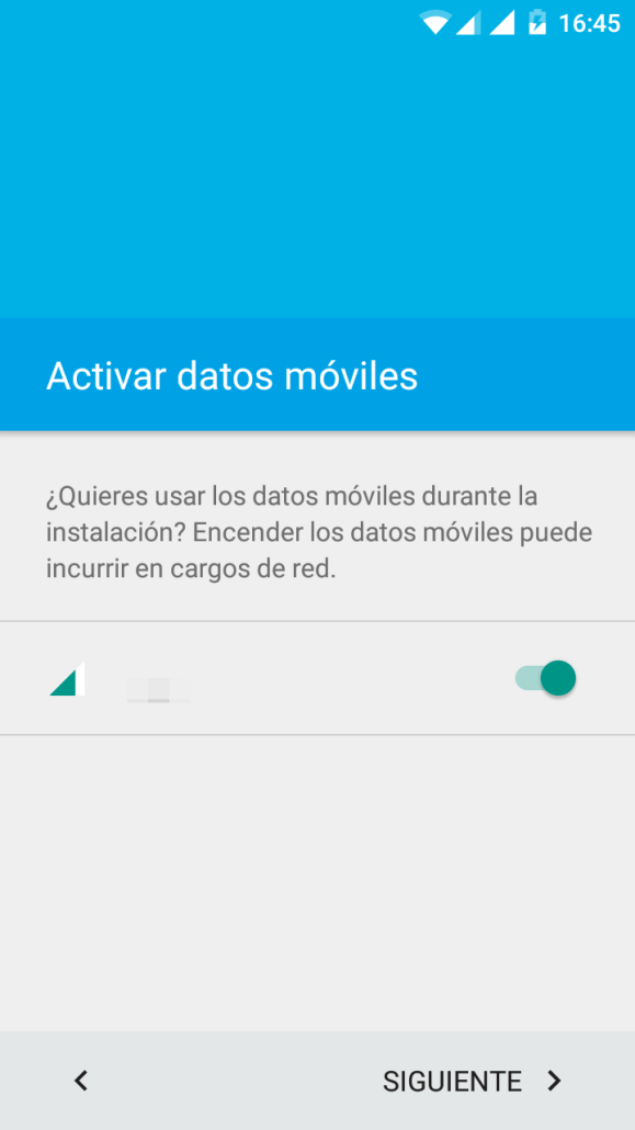 Cyanogen OS - Datos móviles