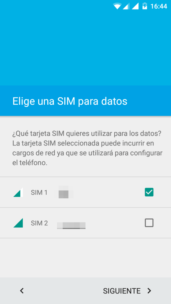Cyanogen OS - SIM datos